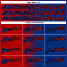 Load image into Gallery viewer, Custom Stitched Royal Red-Black Gradient Fashion Sports Pullover Sweatshirt Hoodie