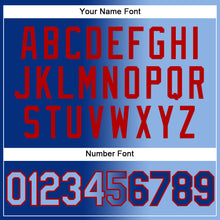 Load image into Gallery viewer, Custom Stitched Royal Light Blue-Red Gradient Fashion Sports Pullover Sweatshirt Hoodie