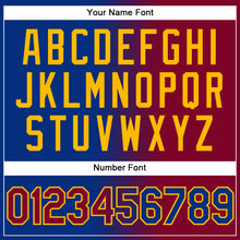 Load image into Gallery viewer, Custom Stitched Royal Maroon-Gold Gradient Fashion Sports Pullover Sweatshirt Hoodie