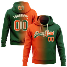 Load image into Gallery viewer, Custom Stitched Green Orange-Cream Gradient Fashion Sports Pullover Sweatshirt Hoodie