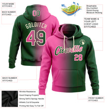 Load image into Gallery viewer, Custom Stitched Green Pink-Cream Gradient Fashion Sports Pullover Sweatshirt Hoodie