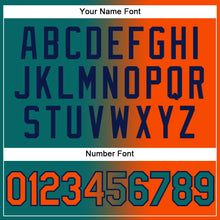 Load image into Gallery viewer, Custom Stitched Teal Orange-Navy Gradient Fashion Sports Pullover Sweatshirt Hoodie