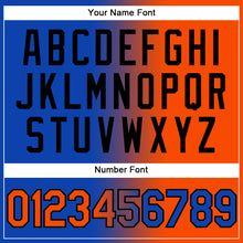 Load image into Gallery viewer, Custom Stitched Thunder Blue Orange-Black Gradient Fashion Sports Pullover Sweatshirt Hoodie