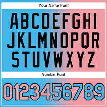 Load image into Gallery viewer, Custom Stitched Sky Blue Medium Pink-Black Gradient Fashion Sports Pullover Sweatshirt Hoodie