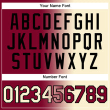 Load image into Gallery viewer, Custom Maroon Cream-Black Authentic Gradient Fashion Baseball Jersey