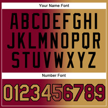 Load image into Gallery viewer, Custom Maroon Old Gold-Black Authentic Gradient Fashion Baseball Jersey