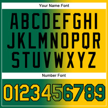 Load image into Gallery viewer, Custom Kelly Green Yellow-Black Authentic Gradient Fashion Baseball Jersey