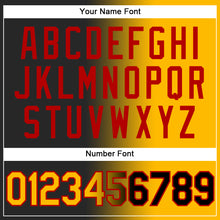 Load image into Gallery viewer, Custom Black Gold-Red Authentic Gradient Fashion Baseball Jersey