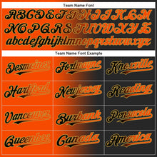 Load image into Gallery viewer, Custom Black Orange-Old Gold Authentic Gradient Fashion Baseball Jersey