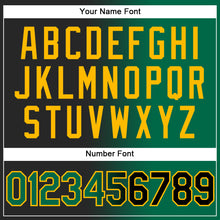 Load image into Gallery viewer, Custom Black Kelly Green-Gold Authentic Gradient Fashion Baseball Jersey