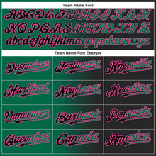 Load image into Gallery viewer, Custom Black Kelly Green-Pink Authentic Gradient Fashion Baseball Jersey
