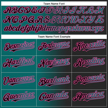 Load image into Gallery viewer, Custom Black Teal-Pink Authentic Gradient Fashion Baseball Jersey