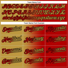 Load image into Gallery viewer, Custom Red Old Gold-Black Authentic Gradient Fashion Baseball Jersey