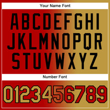 Load image into Gallery viewer, Custom Red Old Gold-Black Authentic Gradient Fashion Baseball Jersey