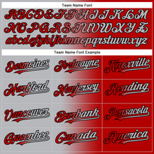 Load image into Gallery viewer, Custom Red Gray-Black Authentic Gradient Fashion Baseball Jersey