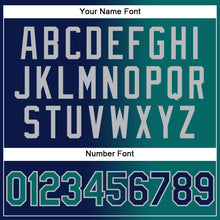 Load image into Gallery viewer, Custom Navy Teal-Gray Authentic Gradient Fashion Baseball Jersey