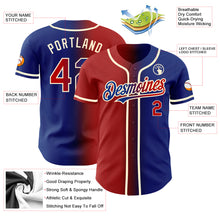 Load image into Gallery viewer, Custom Royal Red-Cream Authentic Gradient Fashion Baseball Jersey