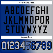 Load image into Gallery viewer, Custom Royal Gray-Black Authentic Gradient Fashion Baseball Jersey