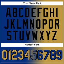 Load image into Gallery viewer, Custom Royal Old Gold-Black Authentic Gradient Fashion Baseball Jersey