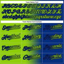 Load image into Gallery viewer, Custom Royal Neon Green-Black Authentic Gradient Fashion Baseball Jersey