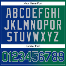 Load image into Gallery viewer, Custom Royal Kelly Green-Gray Authentic Gradient Fashion Baseball Jersey