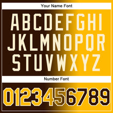 Load image into Gallery viewer, Custom Brown Gold-Cream Authentic Gradient Fashion Baseball Jersey