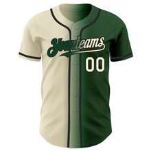 Load image into Gallery viewer, Custom Green Cream-Black Authentic Gradient Fashion Baseball Jersey