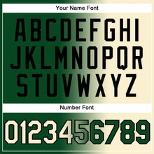 Load image into Gallery viewer, Custom Green Cream-Black Authentic Gradient Fashion Baseball Jersey