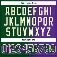 Load image into Gallery viewer, Custom Green Purple-Cream Authentic Gradient Fashion Baseball Jersey