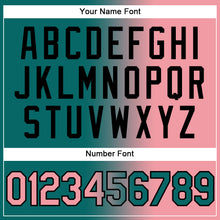 Load image into Gallery viewer, Custom Teal Medium Pink-Black Authentic Gradient Fashion Baseball Jersey