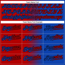Load image into Gallery viewer, Custom Thunder Blue Red-Black Authentic Gradient Fashion Baseball Jersey