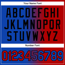 Load image into Gallery viewer, Custom Thunder Blue Red-Black Authentic Gradient Fashion Baseball Jersey