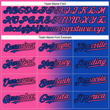 Load image into Gallery viewer, Custom Thunder Blue Pink-Black Authentic Gradient Fashion Baseball Jersey