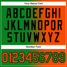 Load image into Gallery viewer, Custom Grass Green Orange-Black Authentic Gradient Fashion Baseball Jersey