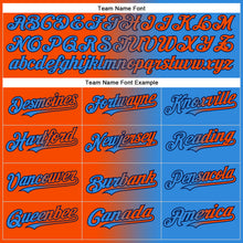 Load image into Gallery viewer, Custom Electric Blue Orange-Navy Authentic Gradient Fashion Baseball Jersey