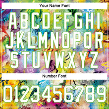 Load image into Gallery viewer, Custom Scratch Graffiti Pattern White-Neon Green 3D Authentic Basketball Jersey