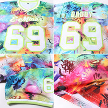 Load image into Gallery viewer, Custom Graffiti Pattern White-Neon Green 3D Authentic Throwback Football Jersey