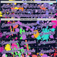 Load image into Gallery viewer, Custom Graffiti Pattern Purple-White 3D Splashes Authentic Basketball Jersey