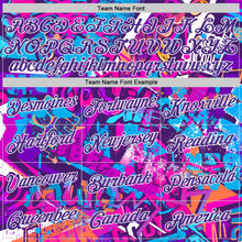 Load image into Gallery viewer, Custom Graffiti Pattern Purple-White 3D Words Authentic Basketball Jersey