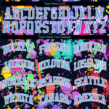 Load image into Gallery viewer, Custom Graffiti Pattern Light Blue-White Round Neck Sublimation Basketball Suit Jersey