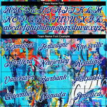 Load image into Gallery viewer, Custom Graffiti Pattern Royal-White 3D Performance T-Shirt