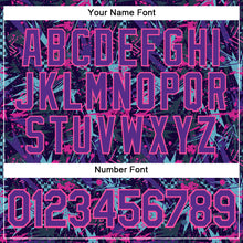 Load image into Gallery viewer, Custom Graffiti Pattern Purple-Pink 3D Creative Geometric Figures And Dots Authentic Baseball Jersey