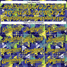 Load image into Gallery viewer, Custom Graffiti Pattern Royal-Gold 3D Creative Geometric Figures Triangle And Dots Authentic Baseball Jersey