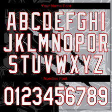 Load image into Gallery viewer, Custom Graffiti Pattern White Gray-Red 3D Scratch Authentic Baseball Jersey