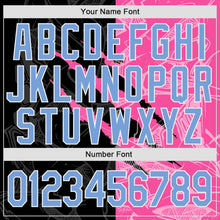 Load image into Gallery viewer, Custom Graffiti Pattern Light Blue Pink-Black 3D Scratch Authentic Baseball Jersey