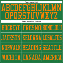 Load image into Gallery viewer, Custom Grass Green Bay Orange Mesh Authentic Football Jersey