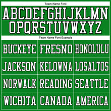 Load image into Gallery viewer, Custom Grass Green White-Black Mesh Authentic Football Jersey