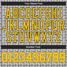 Load image into Gallery viewer, Custom Gray Gold-Black 3D Pattern Design Authentic Baseball Jersey