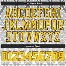 Load image into Gallery viewer, Custom Gray Gold-Black 3D Pattern Design Authentic Baseball Jersey