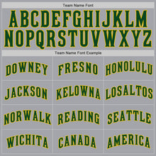 Load image into Gallery viewer, Custom Gray Green-Gold Authentic Baseball Jersey